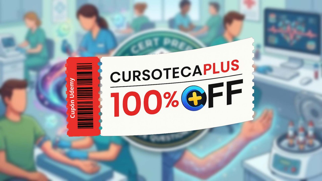 Cupón Udemy | Pruebas de práctica para el examen de técnico en flebotomía certificado por NHA
