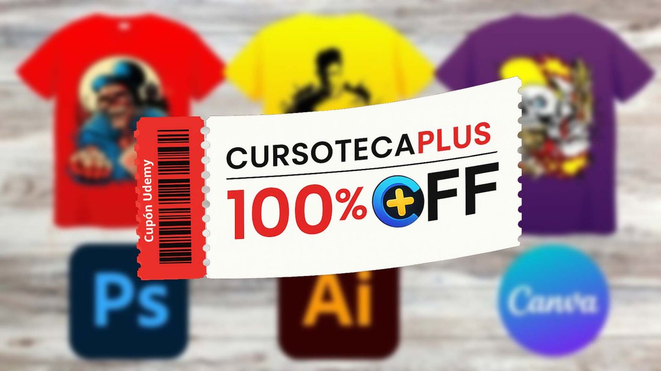Cupón Udemy | Aprende Diseño de Camisetas con Photoshop Illustrator y Canva